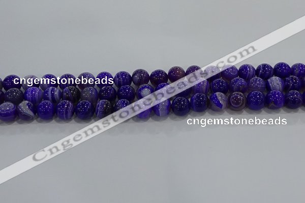 CAG9171 15.5 inches 8mm round line agate beads wholesale