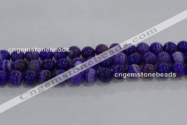 CAG9173 15.5 inches 12mm round line agate beads wholesale