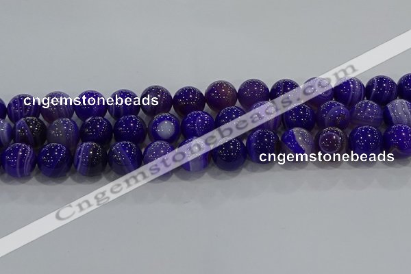 CAG9174 15.5 inches 14mm round line agate beads wholesale