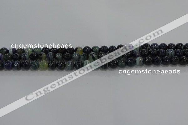 CAG9185 15.5 inches 6mm round line agate beads wholesale