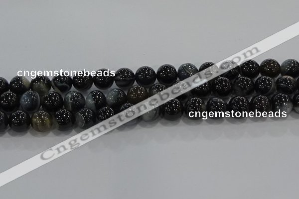 CAG9188 15.5 inches 12mm round line agate beads wholesale