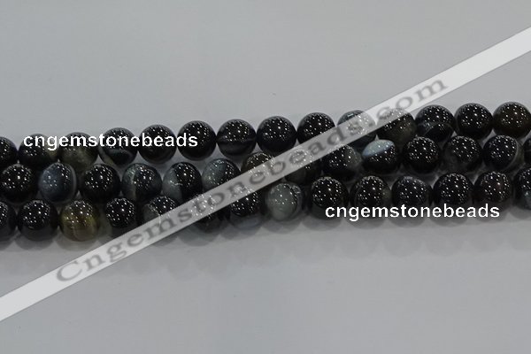 CAG9189 15.5 inches 14mm round line agate beads wholesale