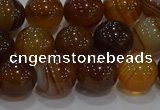 CAG9195 15.5 inches 10mm round line agate gemstone beads