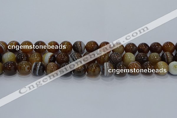 CAG9196 15.5 inches 12mm round line agate gemstone beads
