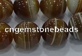 CAG9197 15.5 inches 14mm round line agate gemstone beads