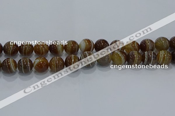 CAG9197 15.5 inches 14mm round line agate gemstone beads