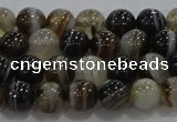 CAG9202 15.5 inches 6mm round line agate gemstone beads