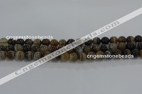 CAG9203 15.5 inches 8mm round line agate gemstone beads