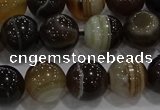 CAG9204 15.5 inches 10mm round line agate gemstone beads