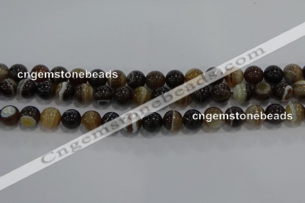 CAG9204 15.5 inches 10mm round line agate gemstone beads