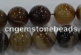 CAG9205 15.5 inches 12mm round line agate gemstone beads