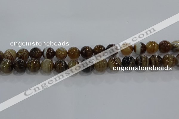 CAG9205 15.5 inches 12mm round line agate gemstone beads