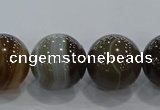 CAG9207 15.5 inches 16mm round line agate gemstone beads