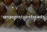 CAG9213 15.5 inches 8mm faceted round line agate gemstone beads