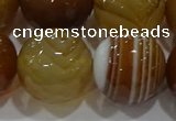 CAG9217 15.5 inches 16mm faceted round line agate gemstone beads