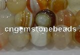 CAG9223 15.5 inches 10mm faceted round line agate beads wholesale