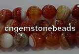 CAG9230 15.5 inches 6mm faceted round line agate beads wholesale