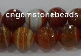 CAG9232 15.5 inches 10mm faceted round line agate beads wholesale