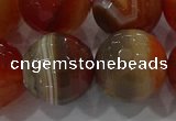 CAG9236 15.5 inches 18mm faceted round line agate beads wholesale