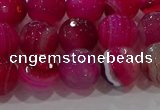 CAG9242 15.5 inches 10mm faceted round line agate beads wholesale