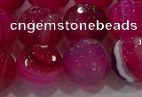 CAG9244 15.5 inches 14mm faceted round line agate beads wholesale