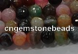 CAG9250 15.5 inches 8mm faceted round line agate beads wholesale