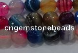 CAG9257 15.5 inches 8mm faceted round line agate beads wholesale