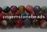CAG9263 15.5 inches 6mm faceted round line agate beads wholesale