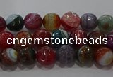 CAG9263 15.5 inches 6mm faceted round line agate beads wholesale