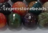 CAG9267 15.5 inches 14mm faceted round line agate beads wholesale