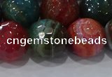 CAG9268 15.5 inches 16mm faceted round line agate beads wholesale