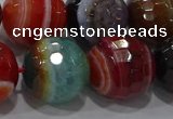 CAG9269 15.5 inches 18mm faceted round line agate beads wholesale