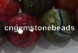 CAG9270 15.5 inches 20mm faceted round line agate beads wholesale