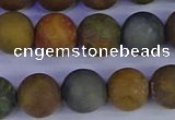 CAG9284 15.5 inches 12mm round matte ocean jasper beads wholesale