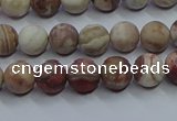 CAG9291 15.5 inches 6mm round matte Mexican crazy lace agate beads