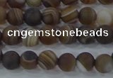 CAG9337 15.5 inches 6mm round matte line agate beads wholesale