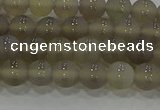 CAG9343 15.5 inches 6mm round matte grey agate beads wholesale