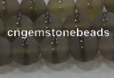 CAG9345 15.5 inches 10mm round matte grey agate beads wholesale