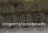 CAG9346 15.5 inches 12mm round matte grey agate beads wholesale