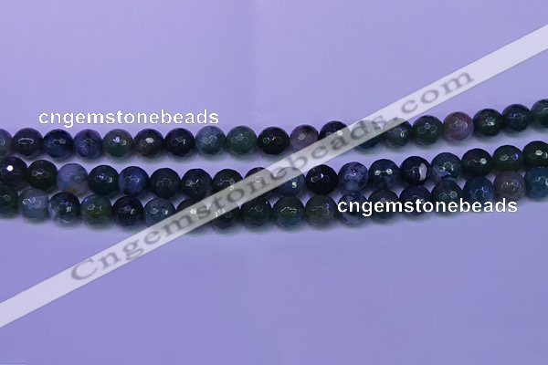 CAG9363 15.5 inches 10mm faceted round moss agate beads wholesale