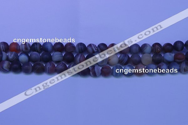 CAG9373 15.5 inches 10mm round matte botswana agate beads