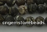 CAG9382 15.5 inches 8mm round matte turritella agate beads