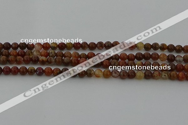 CAG9391 15.5 inches 6mm round red moss agate beads wholesale