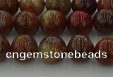 CAG9392 15.5 inches 8mm round red moss agate beads wholesale