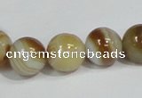 CAG940 16 inches 14mm round madagascar agate gemstone beads