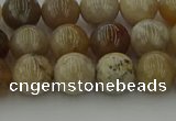 CAG9402 15.5 inches 8mm round ocean fossil agate beads wholesale