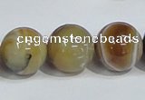 CAG942 16 inches 18mm round madagascar agate gemstone beads