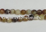 CAG944 16 inches 6mm faceted round madagascar agate gemstone beads