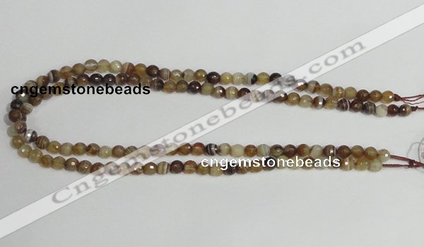 CAG944 16 inches 6mm faceted round madagascar agate gemstone beads