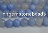 CAG9445 15.5 inches 4mm round blue agate beads wholesale